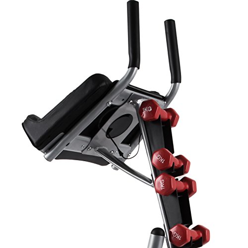 Popsport Abdomen Machine 330LBS Abdominal Coaster Abdomen Exercise Equipment with Adjustable Seat for Abdominal Muscle Training (Ab Coaster with 4 Dumbbells and wriggled Plate)