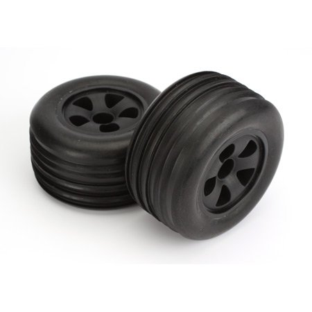 Mounted Front Tire (2), Black, Rib: Circuit