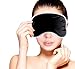 Cold Clay Therapy Eye Mask by FOMI Care | Ice Pack Wrap for Migraine Headache Relief, Relaxation | Reduces Eye Puffiness, Dark Circles, Stress Reliever | Natural Mud Filling | Fabric Backing (Black)