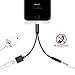 iPhone 7 / 7 Plus Adapter, iPhone 7 Accessories 2 in 1 Lightning Adapter Cable Charge and Headphone Splitter (Black)