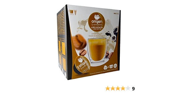 Origen \u0026 Sensations Café con Leche en Cápsulas, Pack de 16 Unidades :  Amazon.es: Alimentación y bebidas