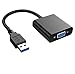 Dorggi USB 3.0 to VGA Adapter Multi-display Video Converter - PC Laptop Windows 7 8 and more (Black)