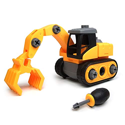 WisToyz Take Apart Toys, Toddlers Toys, Toy Grab Loader Construction Trucks, Building Vehicle Play Set with Screwdriver, Ideal Educational Toys for Boys & Girls Aged 3, 4, 5, 6