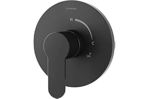 Symmons Identity Wall Mounted Shower Valve Trim Kit in Matte Black (Valve Not Included)
