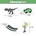Dinosaur Toys 232 PCs Race Tracks, Create A Dinosaur World Road Race, Flexible Track Playset with a Race Car and 6 Toy Dinosaurs