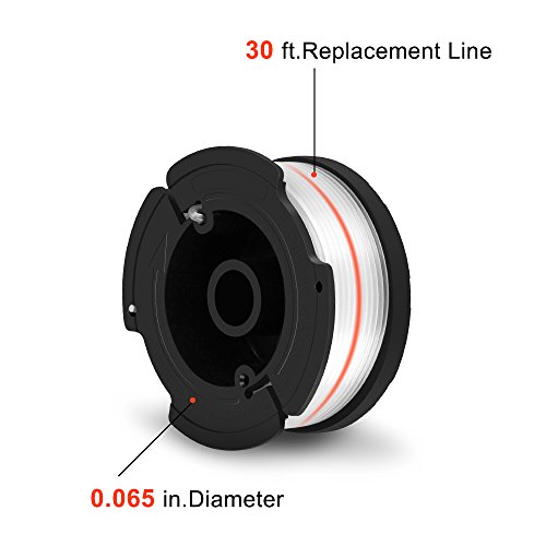 V VONTOX Line String Trimmer Replacement Spool suitable for BLACK+DECKER string trimmer, 4 pack for replacement, 30ft 0.065"