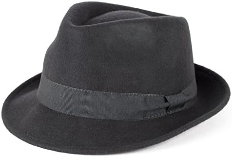 d2d Hats Unisex Made In Italy Hand Made Fine Felt Trilby Hat With Grosgrain Bow Style Band - Gray (59/L)