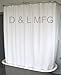 D&L Extra Wide Vinyl Shower Curtain for a Clawfoot Tub/White Without Magnets 180