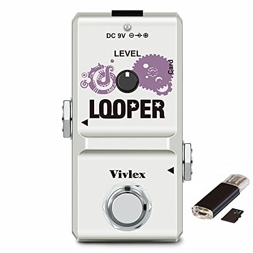 Vivlex LN332A Looper Guitar Pedal Mini Loop Recording for Electric Guitar and Bass with 1GB