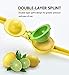 Mr Rudolf Manual Juicer Citrus Lemon Squeezer - Hand Fruit Juicer Lime Press,Professional Hand Juicer Kitchen Tool,Yellow