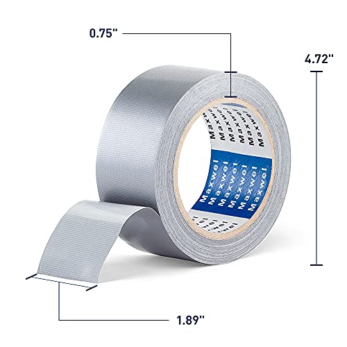 Heavy Duty Waterproof Duct Tape 1.88 Inch 35 Yards Silver Gray Strong
