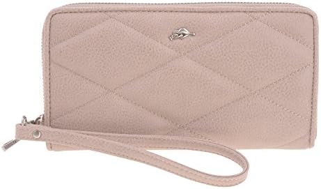 Roots 73 Women's Crosspath Collection Zip Around Clutch with Interior Smartphone Holder (Taupe)