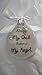 Dad Memorial Christmas Ornament with Angel Wing Charm Sympathy Gift