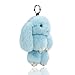 USATDD Easter Bunny Doll Keychain Soft Cute Rabbit Fluffy Plush Pendant Key ring(Blue)