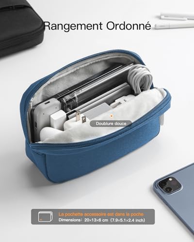 360° Protection Housse 13 Pouces, Antichoc, Bleu Denim