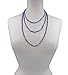 MGR MY GEMS ROCK! Petite 4MM Stone Hand Knotted Natural Blue Sodalite Light Weight Endless Infinity Beaded Necklace, approx 70