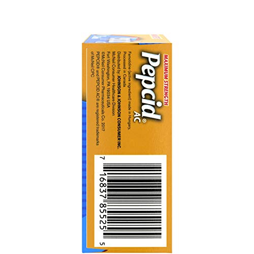 PEPCID AC MAXIMUM STRENGTH, 20 MG FAMOTIDINE FOR HEARTBURN PREVENTION & RELIEF, 25 CT
