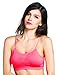 Mocela Women's Nylon Spandex Removable Pads Comfort Bras (Pack of 4) (Black/Ivory/Coral/Royal)