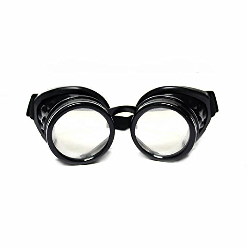 GloFX Black Diffraction Goggles Steampunk Cyber Rave Gothic
