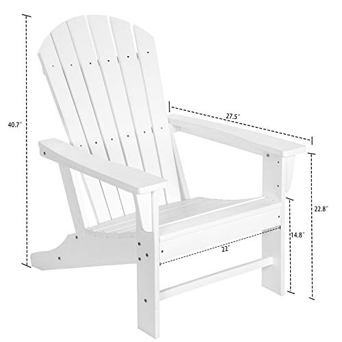 Adirondack Chair, Adirondack Chairs Weather Resistant, Outdoor Patio Chair, 350lbs Load Capacity