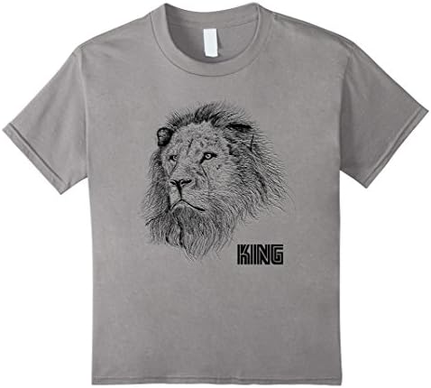 Kids King of the Jungle! Lion Big Cat Lover T-Shirt 8 Slate