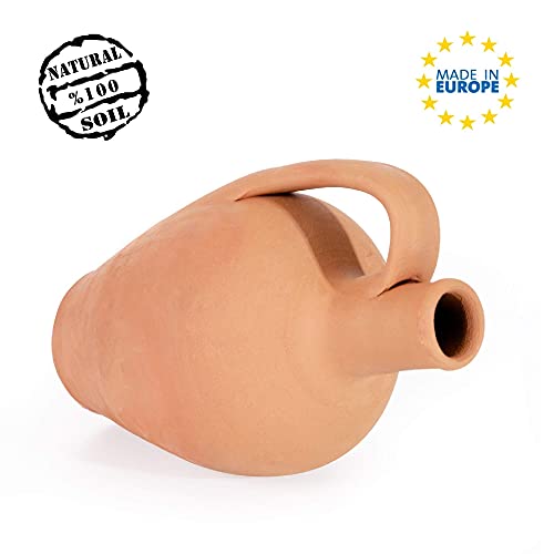 Natural Clay Water Pitcher, Unglazed Terracotta Water Carafe