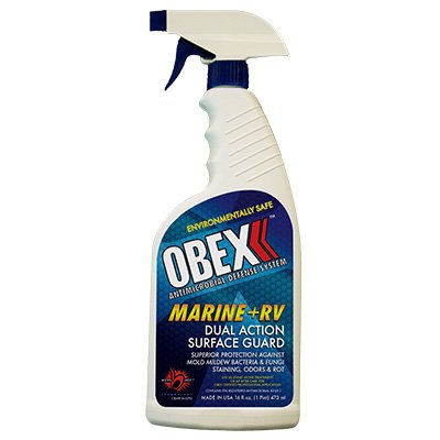 Obex Marine and Rv Dual Action Surface Guard Clean and Prevent Mold Mildew and Odor on Boat Seats and Accessories for Long Lasting Freshness