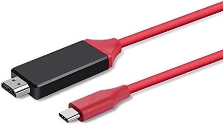 MiraScreen USB Type C to HDMI Cable 4K 2m(Compatible Thunderbolt 3) USB C to 4K HDTV Core for MacBook Pro, MacBook, iMac, Samsung Galaxy S9/S8/Note 8, Surface Book 2, Dell XPS 13/15, Pixelbook (Red)