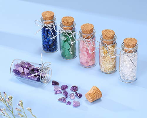 JOVIVI-6-Mini-Healing-Crystals-and-Gemstones-Glass-Bottles-Tumbled-Crushed-Chips-Stones-Set-with-Wooden-Box-for-Reiki-Chakra-Balancing-Meditation-Wicca-Wish-Luck-DecorationDIY-Jewelry-Making