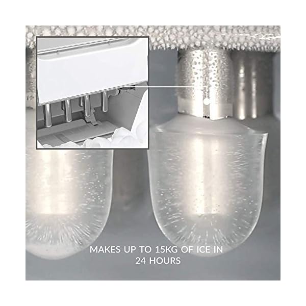 Andrew James Ice Maker Machine | Compact Portable Countertop Ice Cube Maker with 2.2L Tank | Ice Cubes in Under 10 Mins…