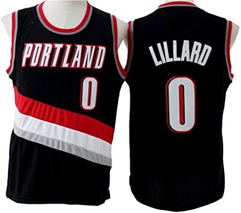 Men's Adult #0 Damian Lillard Jersey Black