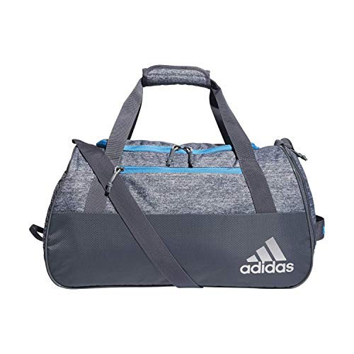 adidas Women's Squad Duffel Bag, Onix Jersey/Onix/Shock Cyan Blue, ONE SIZE
