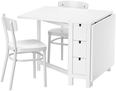 Amazon Com Ikea Table And 2 Chairs White White 10204 2058 1430