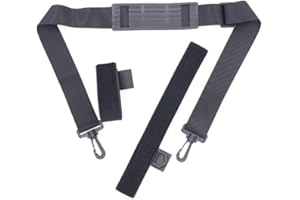 Sheriffdrink Black Fishing Rod Holder Belt Rod Carrier Strap Sling Shoulder Belt Fishing Rod Carry Strap Nylon Adjustable Length to 55 Inch Fishing Poles Holder Strap Rod Shoulder Belt Tackle Carrier