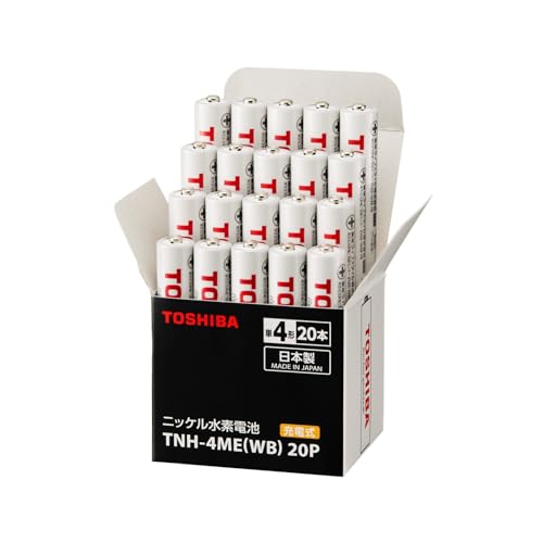 TOSHIBA(東芝) 充電式ニッケル水素充電池 スタンダードモデル 単4形(20本入り) TNH-4ME(WB) 20P 日本製