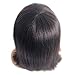 Brazilian Human Hair Bob Wigs with Bangs Yaki Machine Made Glueless Short Wigs with Wood comb and Wig Cap (12 Inch, Natural Color） (Natural Color)