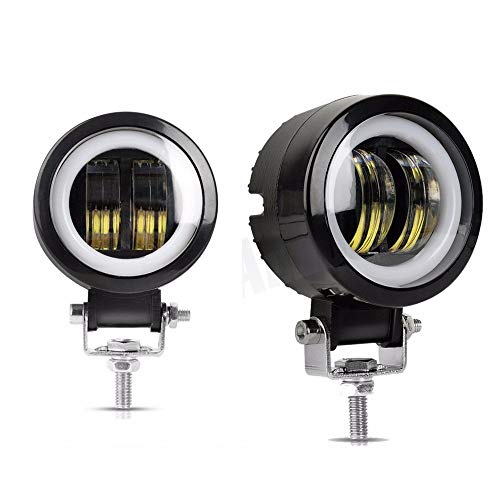2PCS 3 inch 40W Fog light white 6000K 10-80V DC 8000LM waterproof round LED angel eye light strip off-road vehicle marine work light motorcycle light warranty 3 years