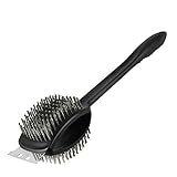 LOHOME(TM) Stainless Steel 2-sides 2 In 1 Heavy Duty Barbecue Grill Brush With Scraper Metal Wire BBQ Grill Cleaner