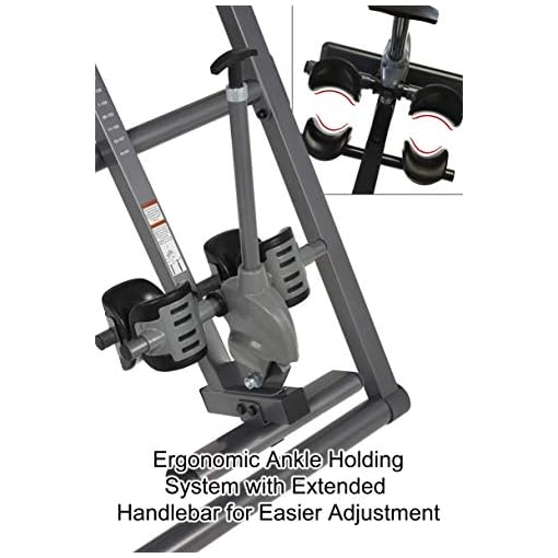 INNOVA HEALTH AND FITNESS ITX9900 Inversion Table with Air Lumbar Support, Black/Gray - Image 6