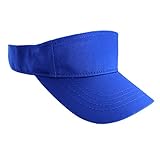 Enimay Sports Tennis Golf Sun Visor Hats Adjustable Velcro Plain Bright Colors Royal Blue