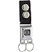 Buckle-Down Keychain - Ram Head (no Text) - Black Accessory, -Multi-Colored, One Size
