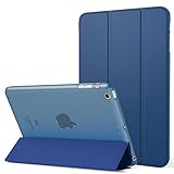 MoKo Case Fit iPad Mini 3/2 / 1, Slim Lightweight Smart Shell Stand Cover with Translucent Frosted Back Protector Fit Apple iPad Mini 1 / Mini 2 / Mini 3, Navy Blue (with Auto Wake/Sleep)