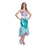 Disguise Women's Ariel Deluxe Adult Costume, Multi, Small