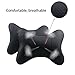 BOSONER Car Neck Pillow, Driving Comfortable and Breathable Auto Head Rest Cushion Relax Support Headrest Comfortable Soft Pillows Car Protect Neck&Vertebra in Travel/Office/Home/car (2 pcs Black)
