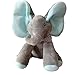 Animated Talking Singing Elephant Plush Toy ,Baby Animated Elephant Plush Cute Toys gift Stuffed Doll for Baby Tollders Kids Boys Girls Gift Present(blue)