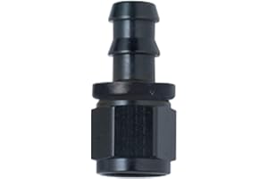 Fragola 200116-BL Black Size (-16) Straight Push Lock Hose Fitting