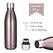 KINGSO 17oz Double Wall Vacuum Cool Insulation Stainless Steel Water Bottle Leak- proof and No Sweating Perfect for Summer Outdoor Sports Camping Hiking Cycling (Rose Gold)