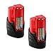 2 Pack M12 3.0Ah Battery Replacement for Milwaukee 12Volt 3000mAh M12 Lithium Ion Battery Xc 48-11-2420 48-11-2440 48-11-2402 48-11-2411 48-11-2412 Cordlees Tools (M12 3.0Ah 2packs) primary
