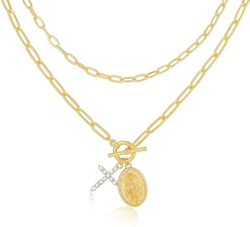 Amazon.com: Personalized Our Lady of Guadalupe Necklace - 14k Gold