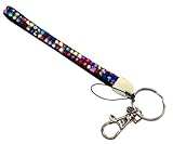 Womdee(TM) Fashion Rhinestone Crystal Bling Wrist Strap Key Chain-Multicolor With Womdee Accessory